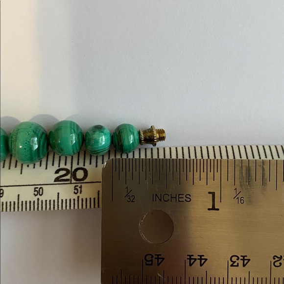 Vintage Malachite Bead Necklace - Picture 10 of 14